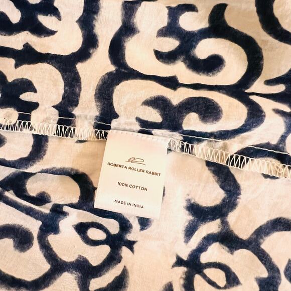 Roberta Roller Rabbit Blue Printed Wrap Dress Size S Small - Picture 4 of 7